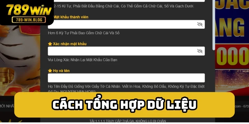 Cách thức tổng hợp dữ liệu liên quan đến hội viên
