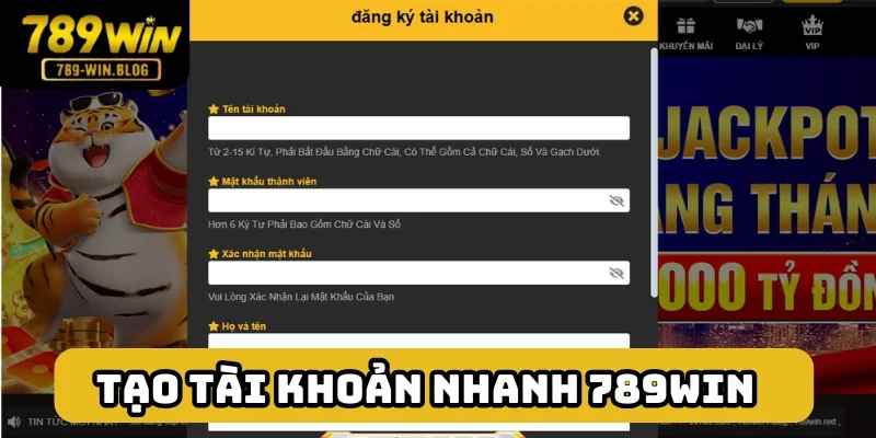 Tạo một tài khoản với bước đăng ký nhanh tại 789win Tạo một tài khoản với bước đăng ký nhanh tại 789win
